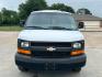 2014 White /Gray Chevrolet Express (1GCWGFCB5E1) , AUTOMATIC transmission, located at 17760 Hwy 62, Morris, OK, 74445, (918) 733-4887, 35.609104, -95.877060 - 2014 CHEVROLET EXPRESS CARGO VAN 6.0L V8 RWD FEATURING POWER LOCKS, POWER WINDOWS, MANUAL MIRRORS, MANUAL SEATS, AM/FM STEREO, LEATHER SEATS, LEATHER-WRAPPED STEERING WHEEL, TRACTION CONTROL, LOCKING METAL CONSOLE, STEEL SHELVES, SPLIT SWING-OUT RIGHT DOORS, AND TOW PACKAGE. EQUIPPED WITH A CNG FUE - Photo#1